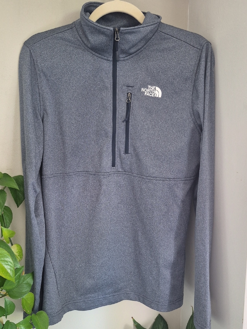 The North Face Heather Gray Quarter-Zip Pullover